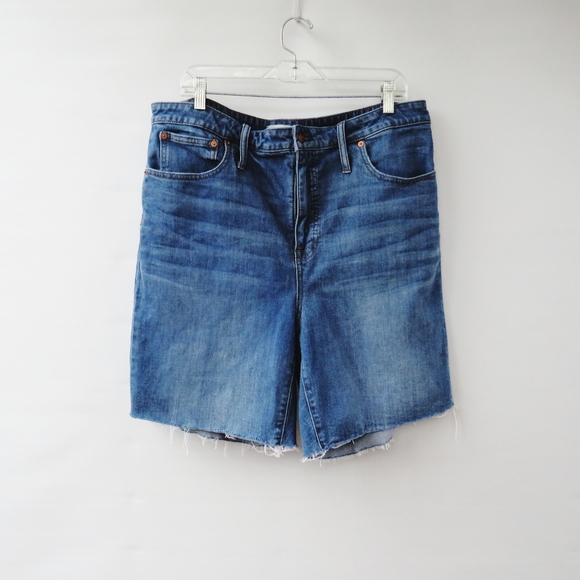 Madewell High Rise Denim Mid Length Shorts Size 33 - Picture 2 of 14